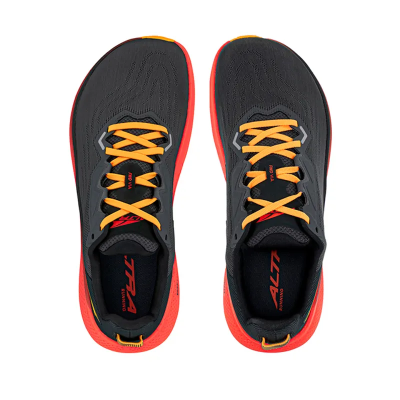 Altra FWD Via Max Cushioned Road Running Shoe - Black Orange-2