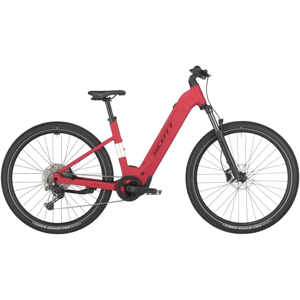 2025 Scott Axis 30 Wave Electric Hybrid Bike - Raspberry Red