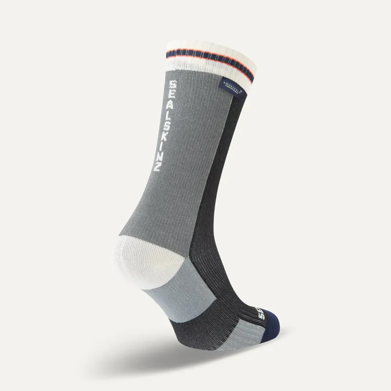 Sealskinz Billockby Waterproof All Weather Mid Length Lightweight Cycling Sock - Black-1