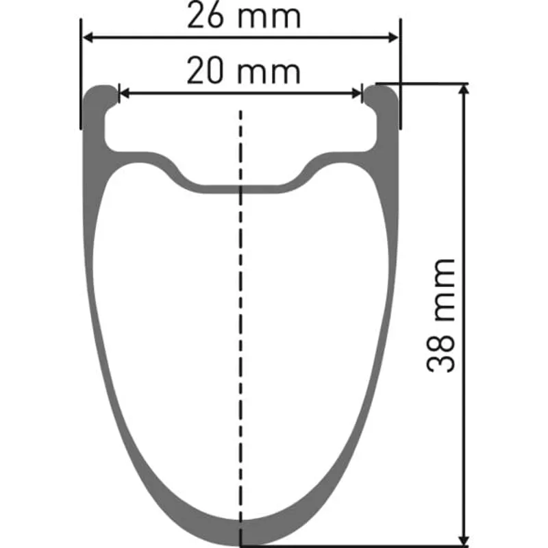DT Swiss ARC 1100 Carbon Spoke WTS 38mm DB Rear Wheel Black 700c-1