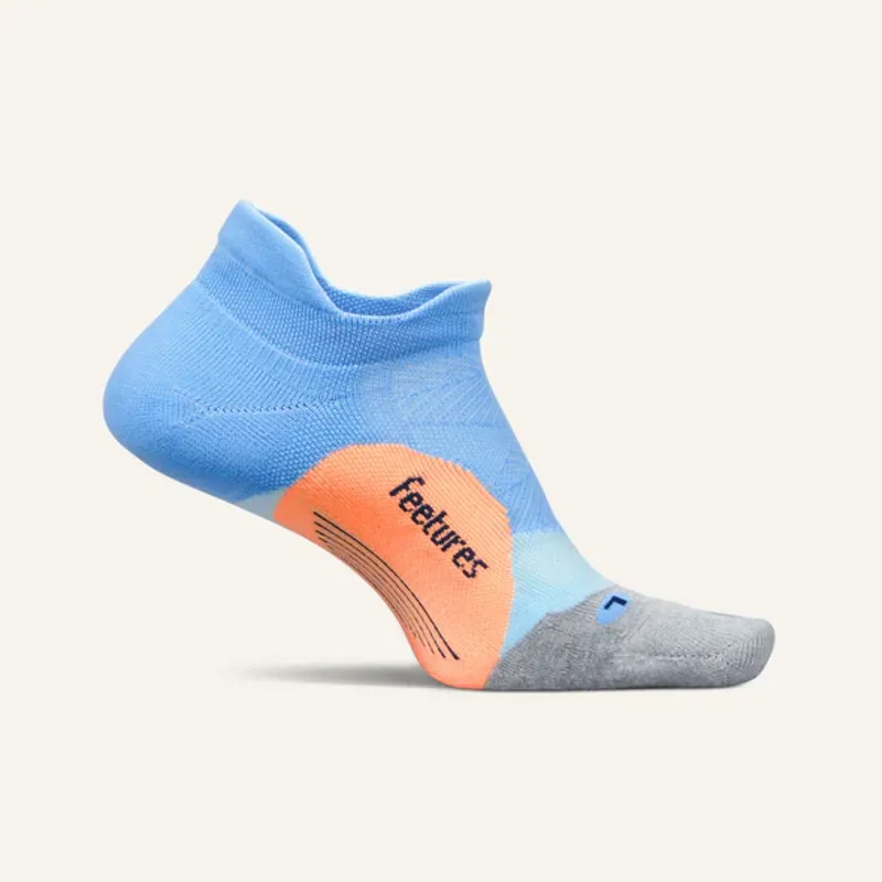 Feetures Elite Light Cushion No Show Tab Socks - Blue Burst