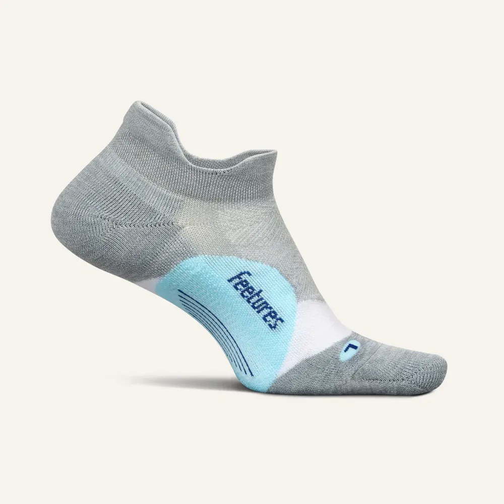 Feetures Elite Light Cushion No Show Tab Sock - Grey