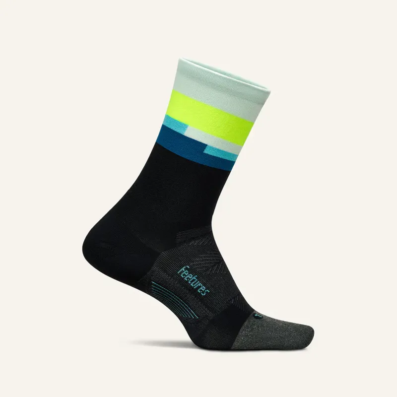 Feetures Trail Max Cushion Mini Crew Sock - Bayside Black