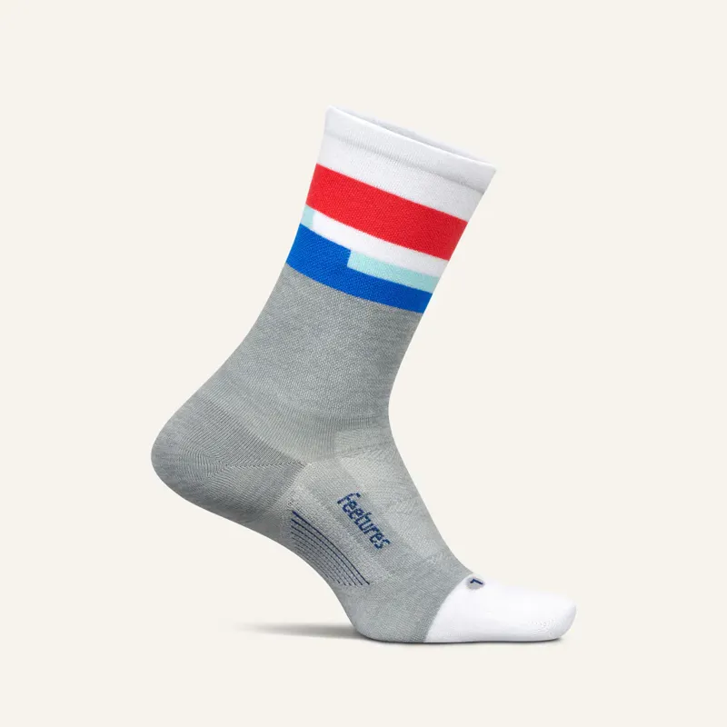 Feetures Elite Ultra Light Cushion Mini Crew Sock - Mission Gray