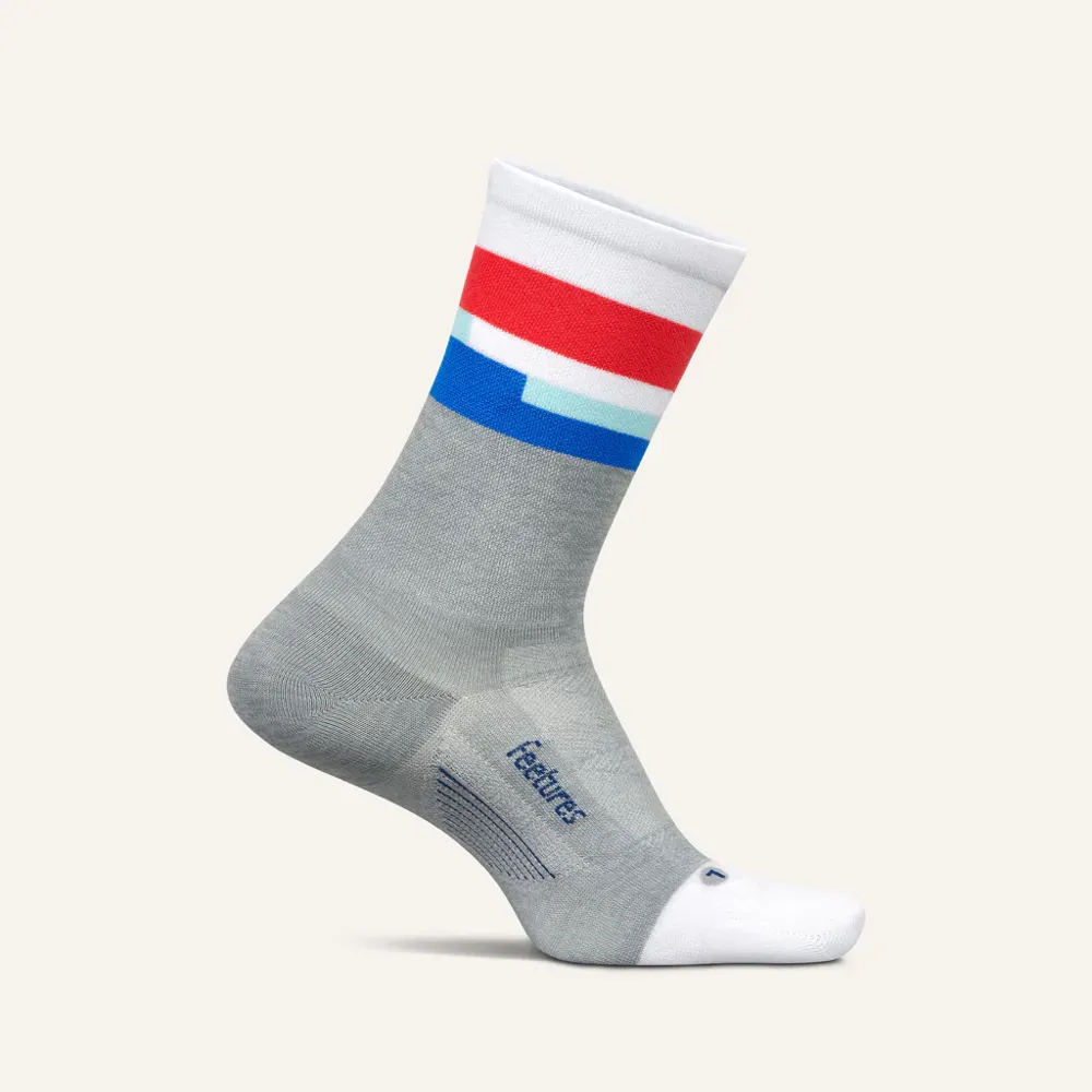 Feetures Elite Ultra Light Cushion Mini Crew Sock - Mission Gray