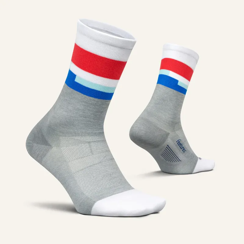 Feetures Elite Ultra Light Cushion Mini Crew Sock - Mission Gray-1