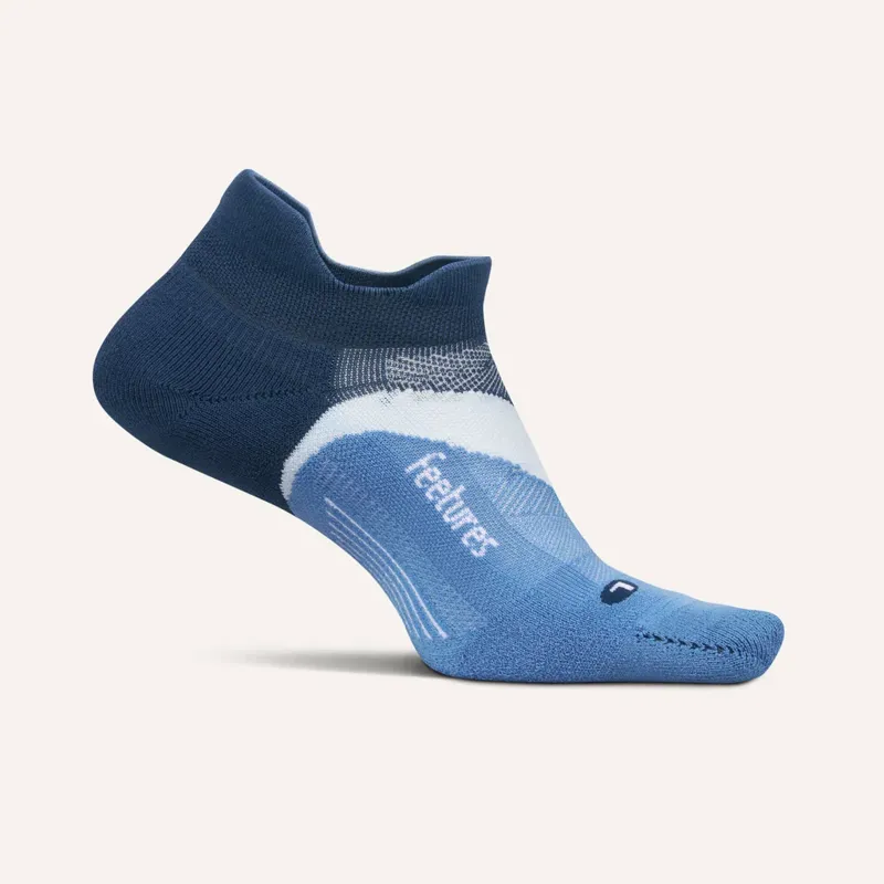 Feetures Elite Light Cushion No Show Tab Running Sock - Blue Wave