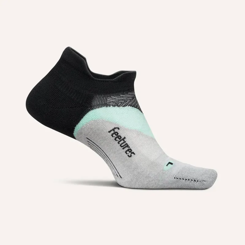 Feetures Elite Light Cushion No Show Tab Running Sock - Mint Chip
