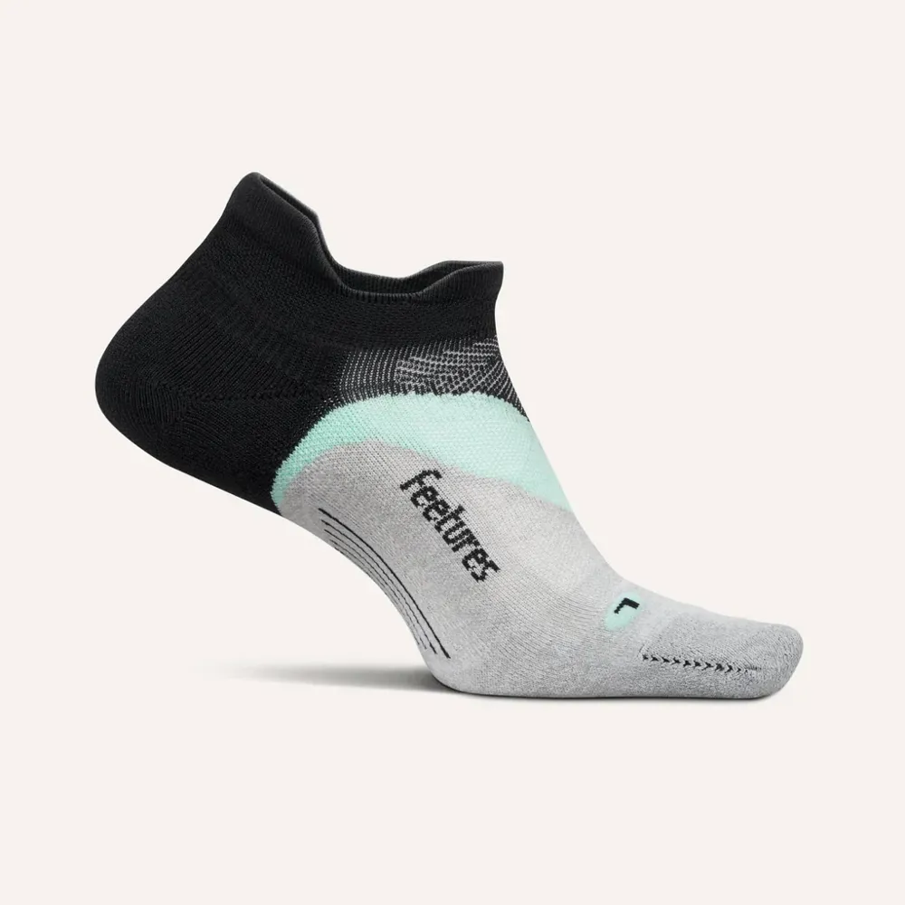 Feetures Elite Light Cushion No Show Tab Running Sock - Mint Chip