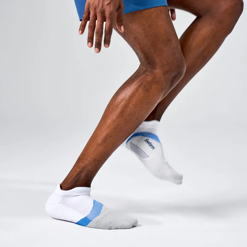 Feetures Elite Light Cushion No Show Tab Running Sock - White Tide-2
