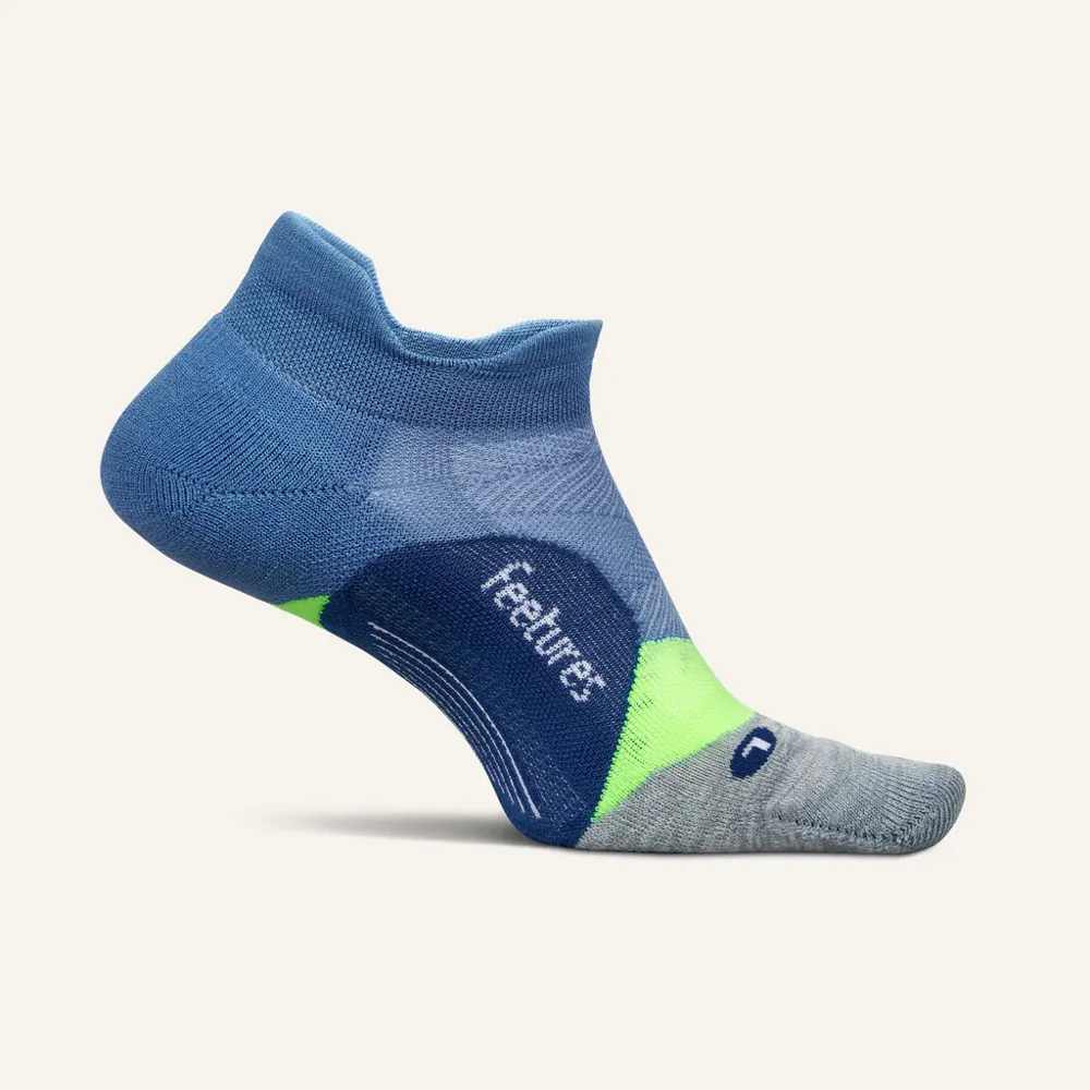 Feetures Elite Light Cushion No Show Tab Running Sock - Bahama Blue