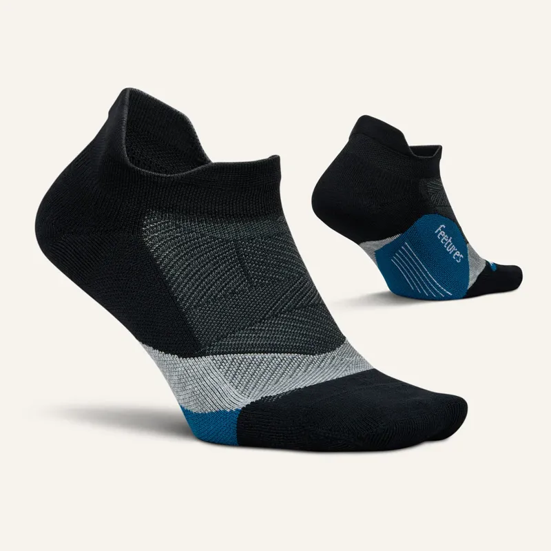 Feetures Elite Light Cushion No Show Tab Running Sock Black Sea-1
