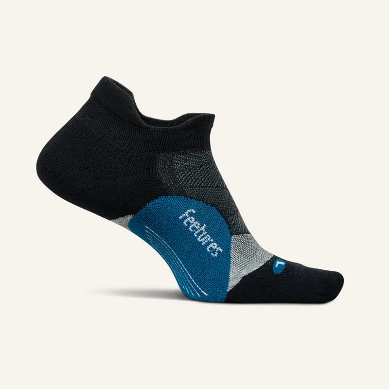 Feetures Elite Light Cushion No Show Tab Running Sock Black Sea