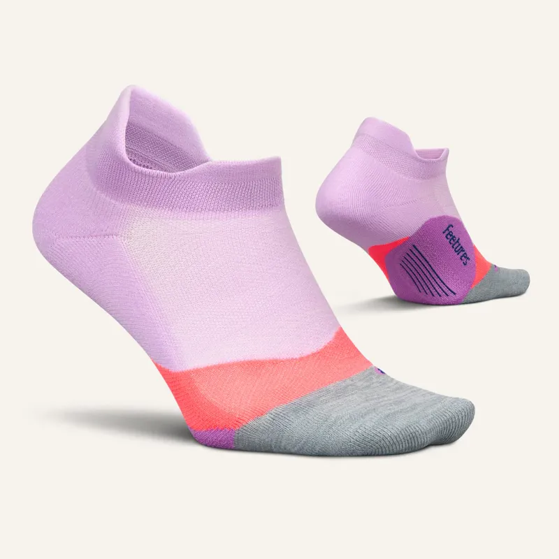 Feetures Elite Light Cushion No Show Tab Running Sock Orchid Sunset-1