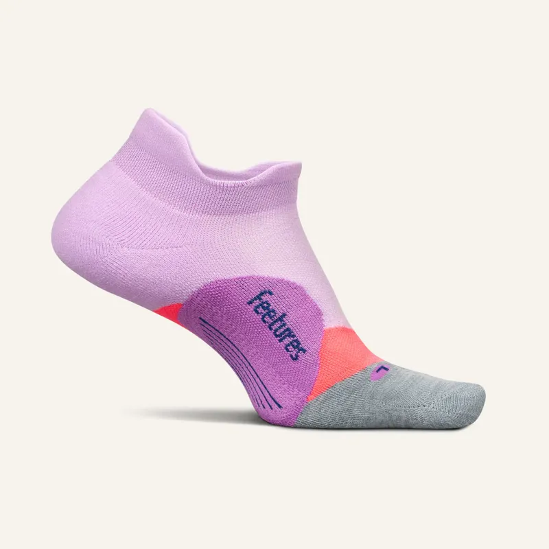 Feetures Elite Light Cushion No Show Tab Running Sock Orchid Sunset