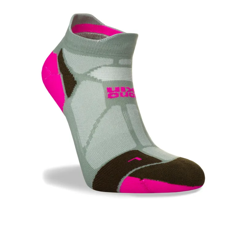 Hilly Marathon Fresh Socklet - Sage Fluo Pink