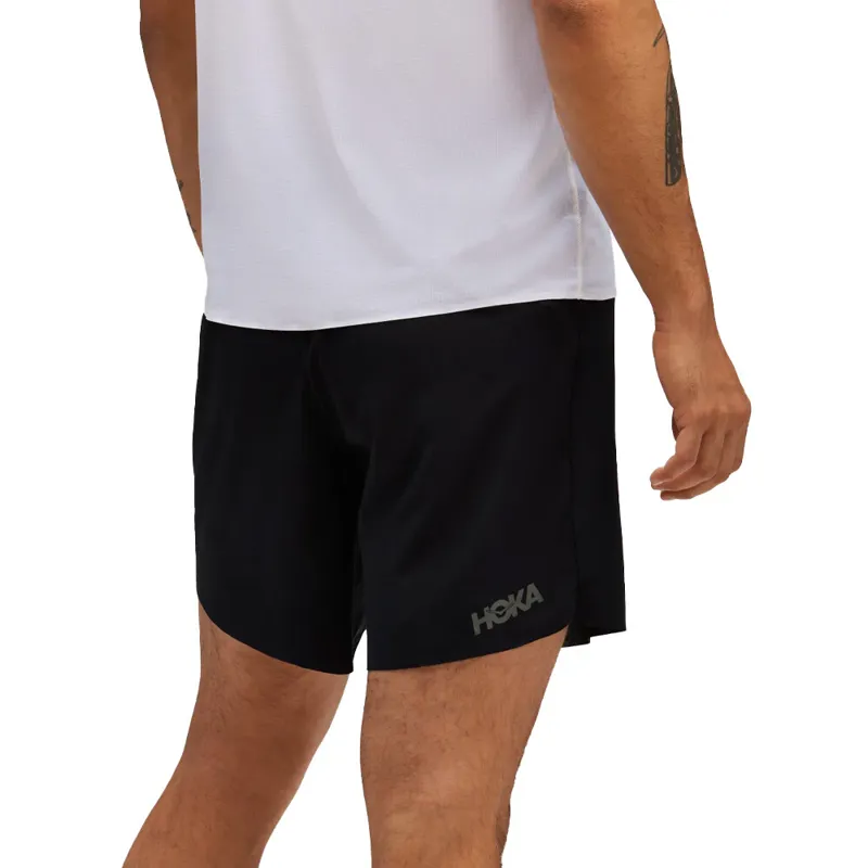 Hoka Glide 7 Inch 2-in-1 Mens Running Shorts - Black-1