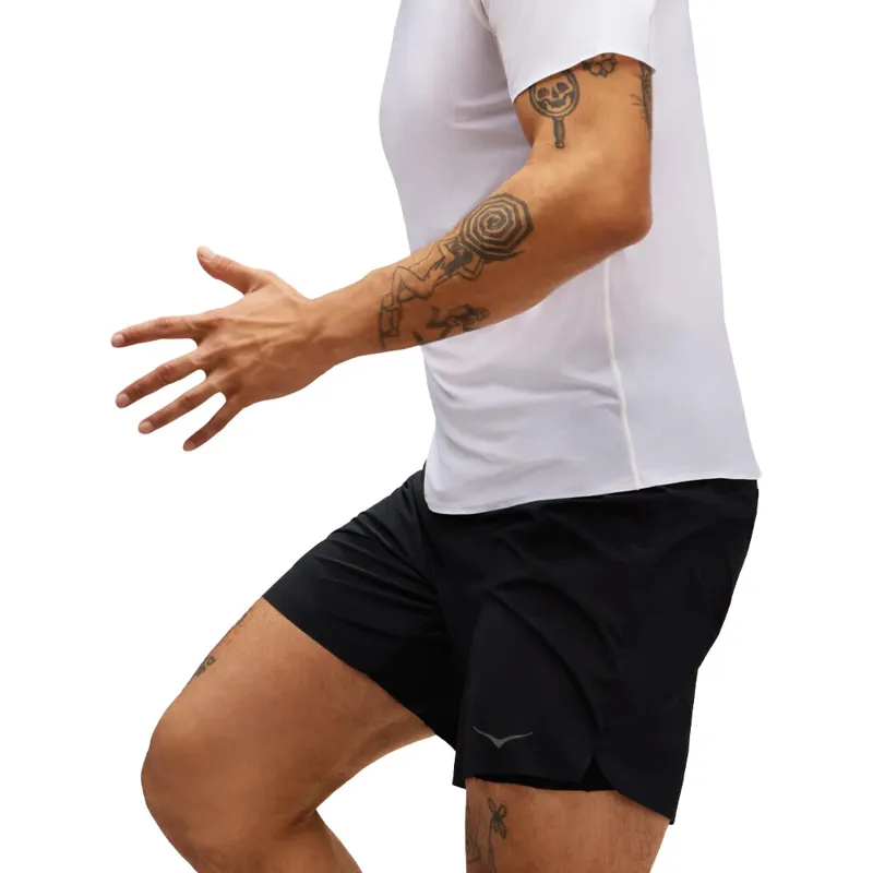 Hoka Glide 7 Inch 2-in-1 Mens Running Shorts - Black-2