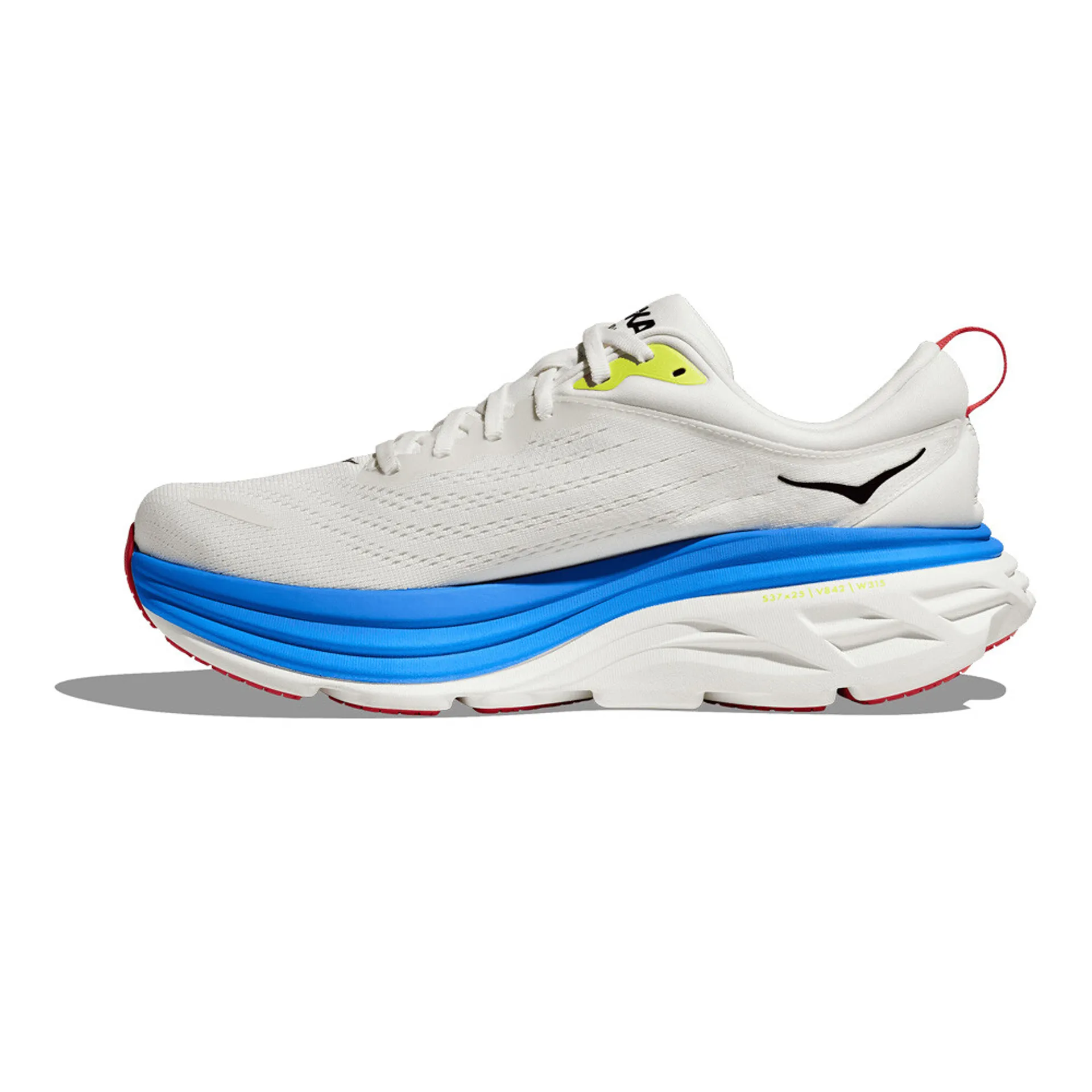 Hoka Bondi 8 Womens Wide Fit Road Running Shoe - Blanc Blue