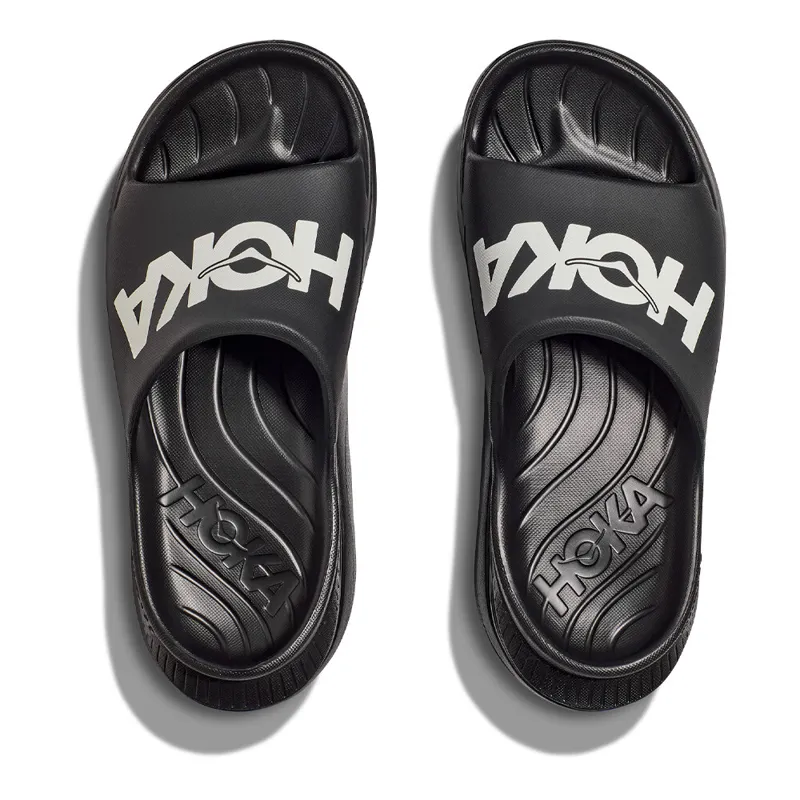 Hoka Ora Athletic Slide - Black White - UK4.5-3