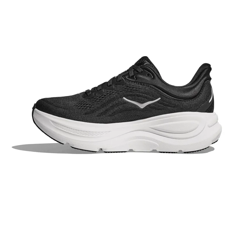Hoka Bondi 9 Womens Max Cush Road Running Shoe - Black White-4