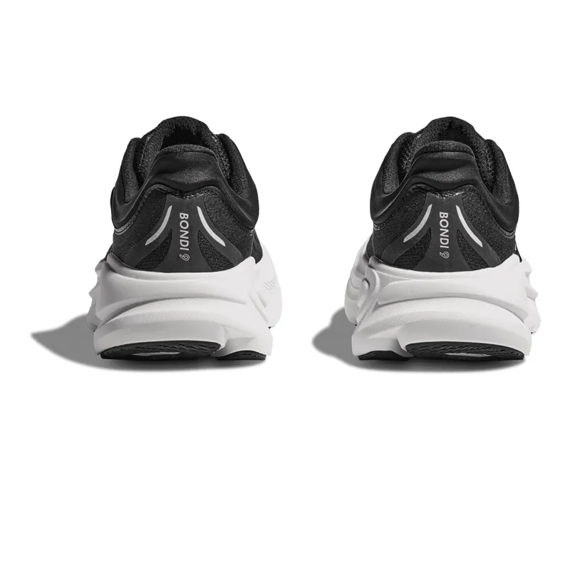 Hoka Bondi 9 Womens Max Cush Road Running Shoe - Black White-3