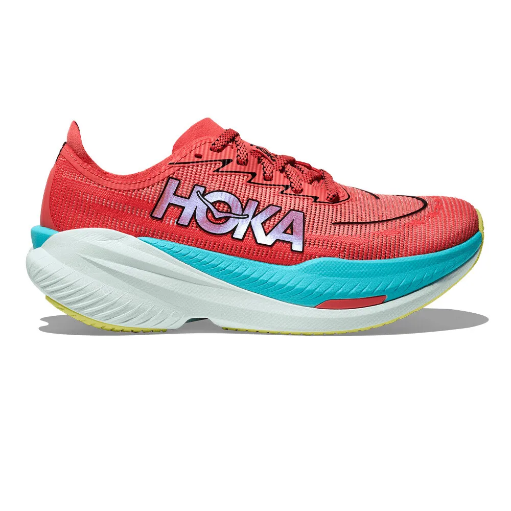 Hoka Mach X 2 Womens Road Running Shoes - Grapefruit Electric Coral 5.5 UK