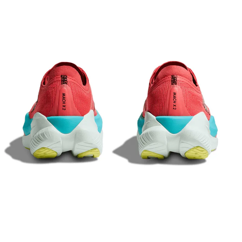 Hoka Mach X 2 Womens Road Running Shoes - Grapefruit Electric Coral-3
