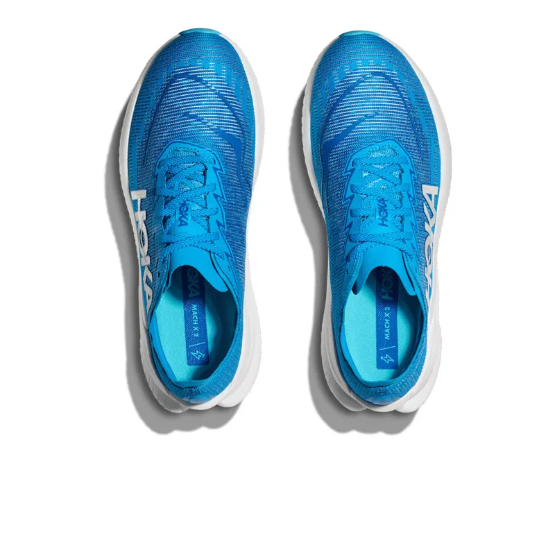 Hoka Mach X 2 Mens Road Running Shoes - Skyward Blue Electric Cobalt - UK9-2