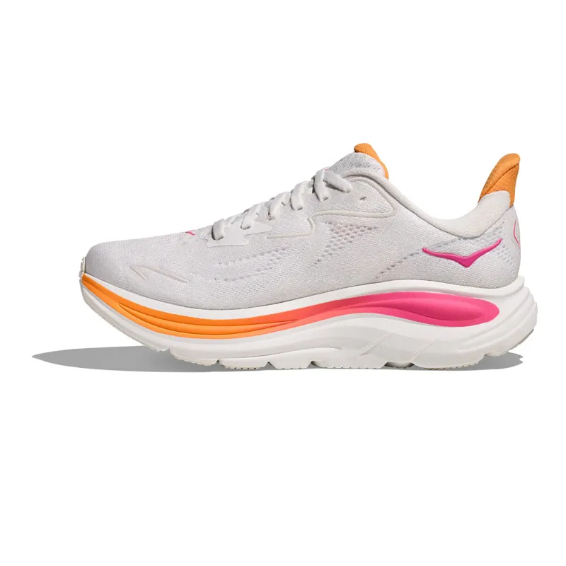 Clifton 10 Women's Road Running Shoe - White Electric Rose-4