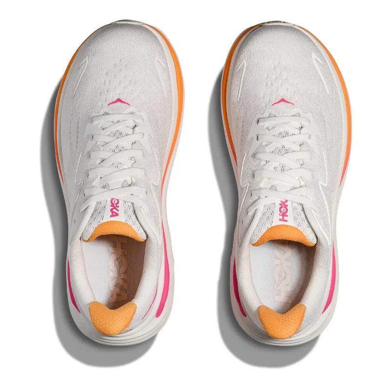 Clifton 10 Women's Road Running Shoe - White Electric Rose-2