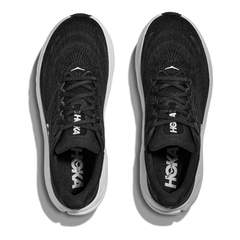 Hoka Arahi 8 Womens Wide Fit Support Road Running Shoe - Black White-2