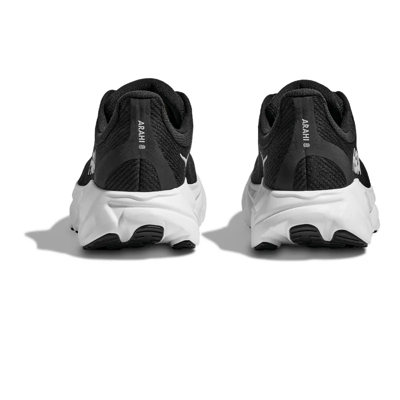 Hoka Arahi 8 Womens Wide Fit Support Road Running Shoe - Black White-3
