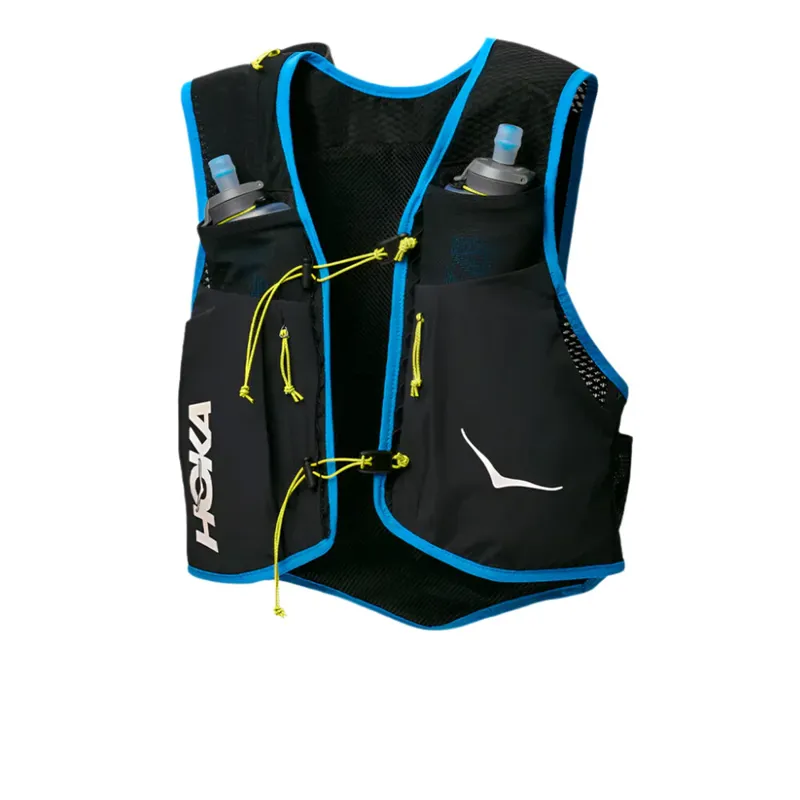 Hoka 10L Trail Running Vest with Flasks - Black