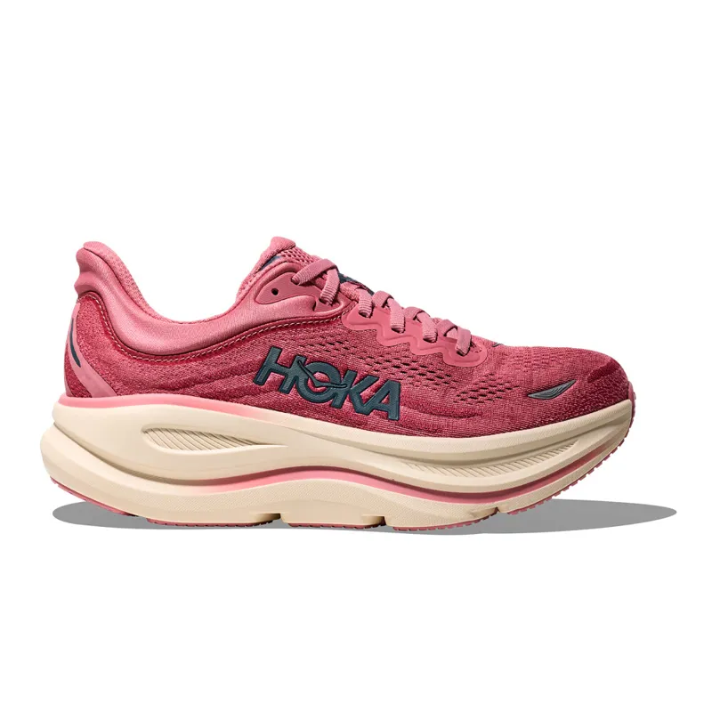 Hoka Bondi 9 Womens Max Cush Road Running Shoe - Lingonberry Cranberry