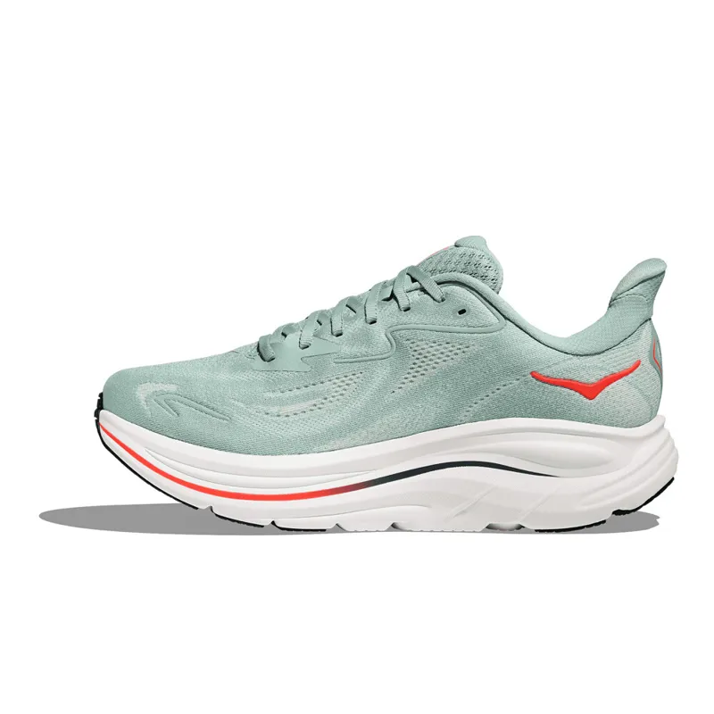 Hoka Clifton 10 Mens Road Running Shoe - Sage Neon Flame-4