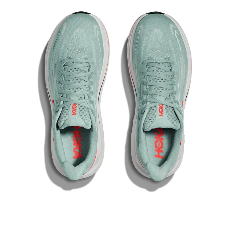 Hoka Clifton 10 Mens Road Running Shoe - Sage Neon Flame-2