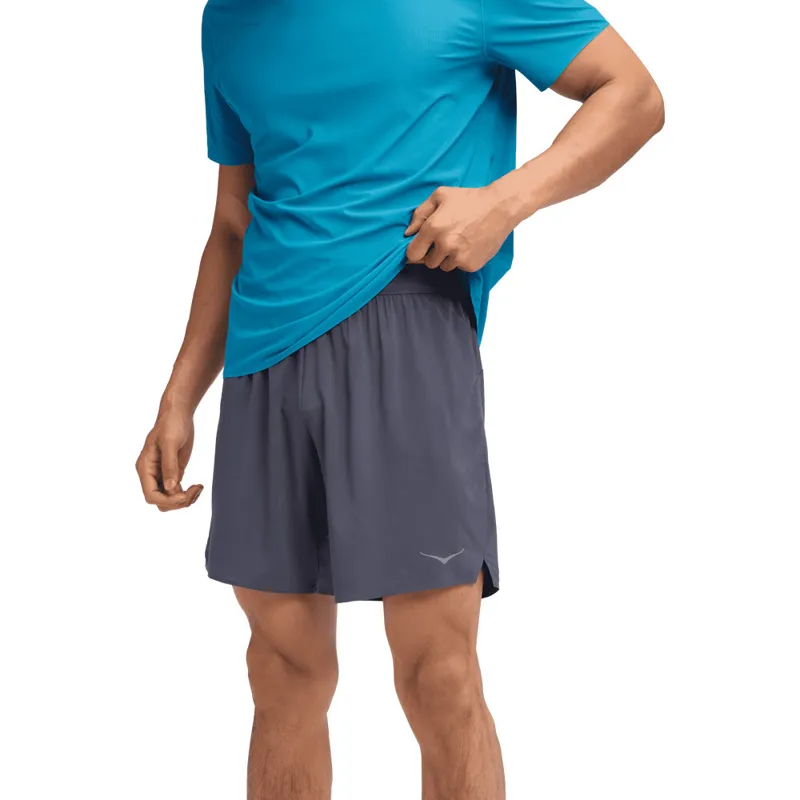 Hoka Glide 7 Inch 2-in-1 Men's Running Shorts - Charcoal Grey