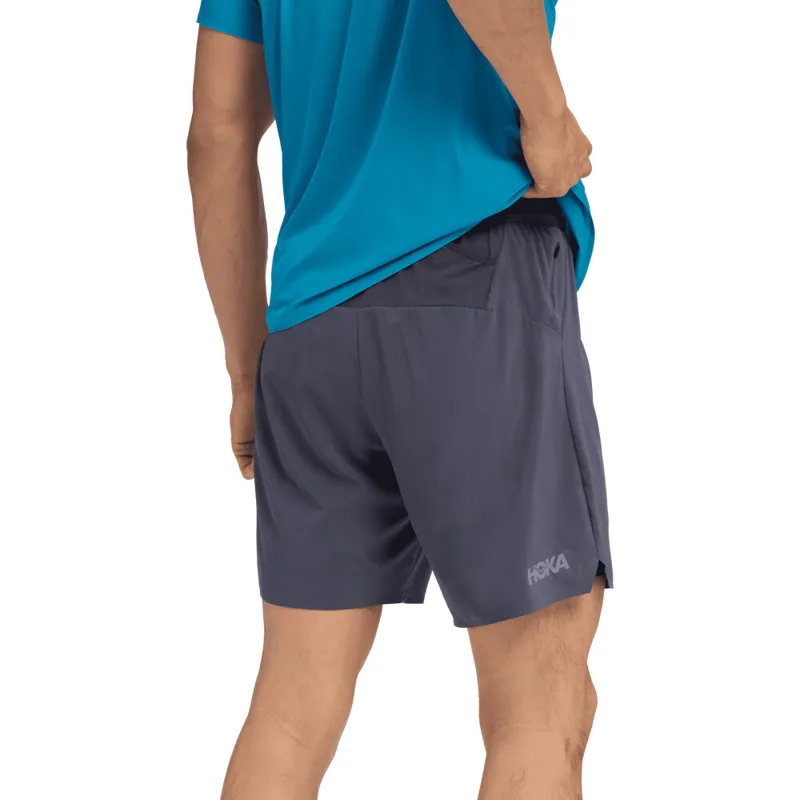 Hoka Glide 7 Inch 2-in-1 Men's Running Shorts - Charcoal Grey-1