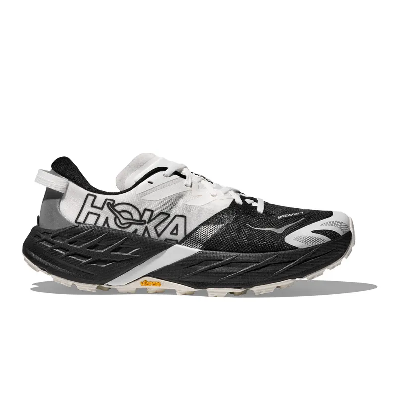 Hoka Speedgoat 7 Men's Wide Fit Trail Running Shoes - Black White