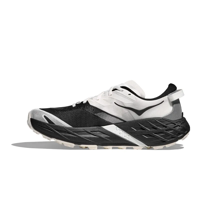 Hoka Speedgoat 7 Men's Wide Fit Trail Running Shoes - Black White-7