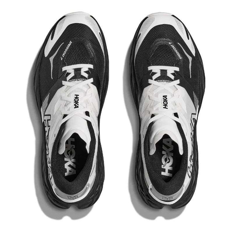 Hoka Speedgoat 7 Women's Wide Fit Trail Running Shoes - Black White-2