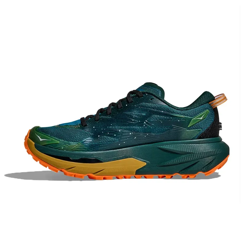 Hoka Mafate 5 Mens Trail Running Shoes - Tidal Wave Mustard Seed-4