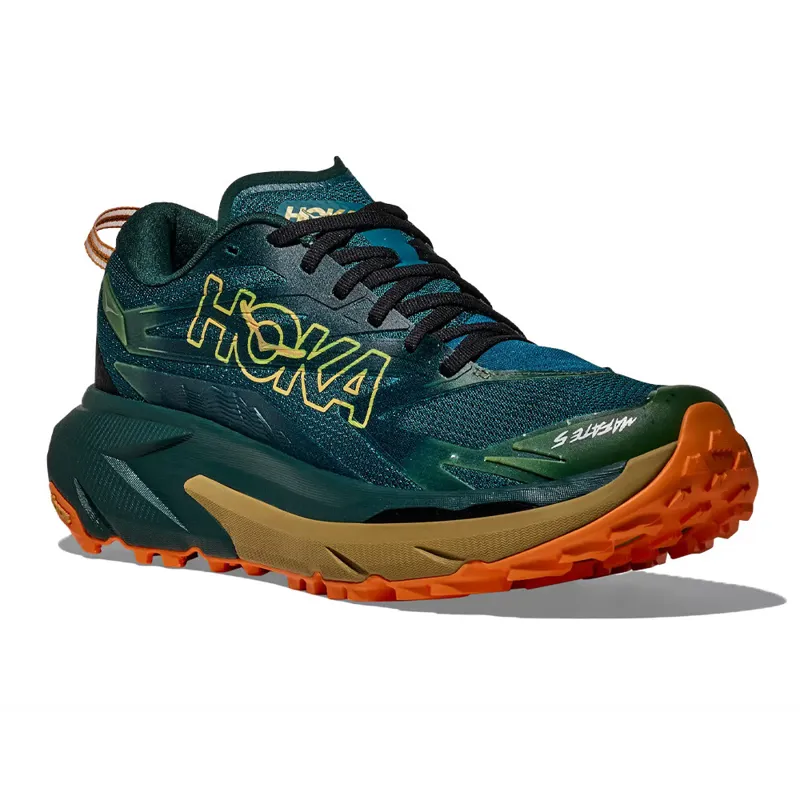 Hoka Mafate 5 Mens Trail Running Shoes - Tidal Wave Mustard Seed-5