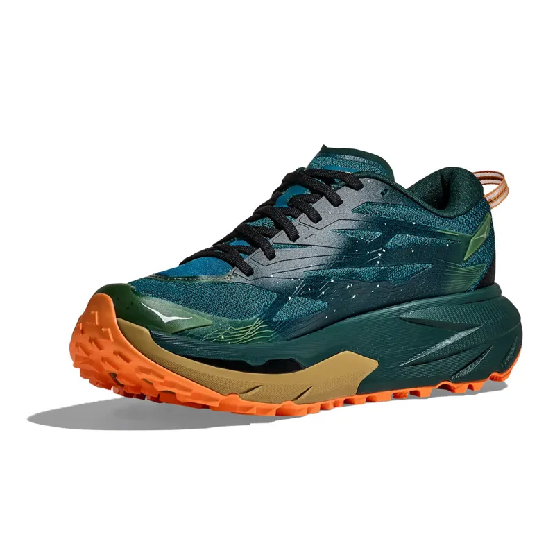 Hoka Mafate 5 Mens Trail Running Shoes - Tidal Wave Mustard Seed-6