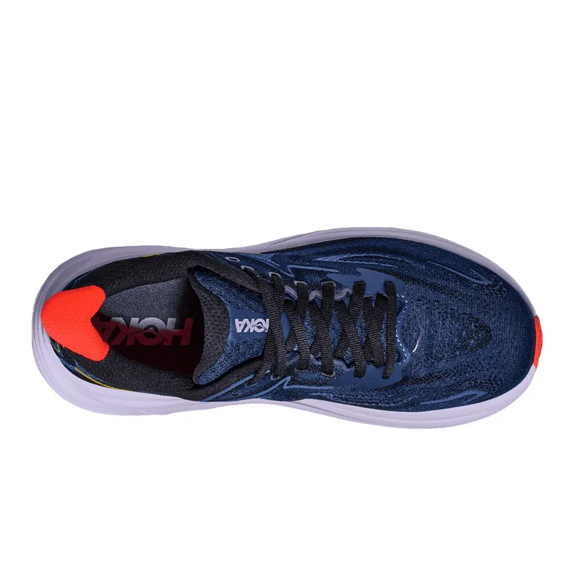 Hoka Clifton 10 Women's Road Running Shoes - Midnight Blue Starlight Glow-2