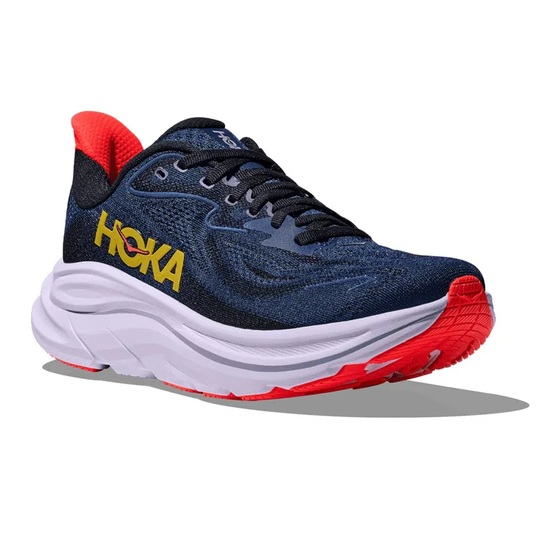 Hoka Clifton 10 Women's Road Running Shoes - Midnight Blue Starlight Glow-4
