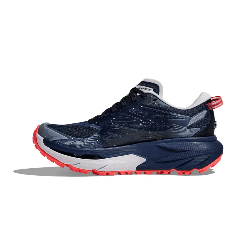 Hoka Mafate 5 Womens Trail Running Shoes - Midnight Blue Starlight Glow-7