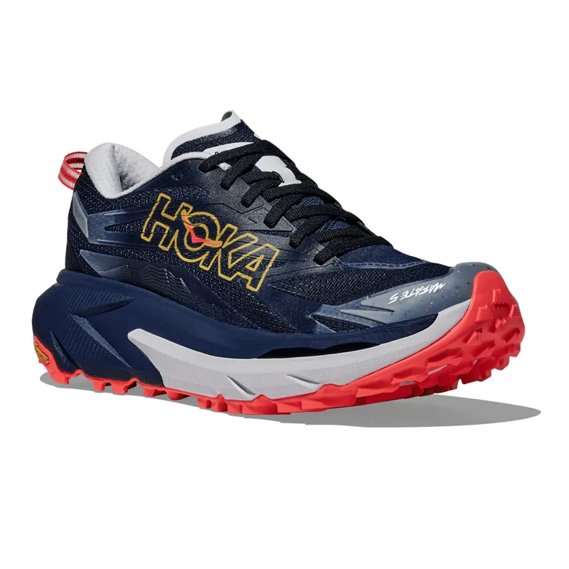 Hoka Mafate 5 Womens Trail Running Shoes - Midnight Blue Starlight Glow-4