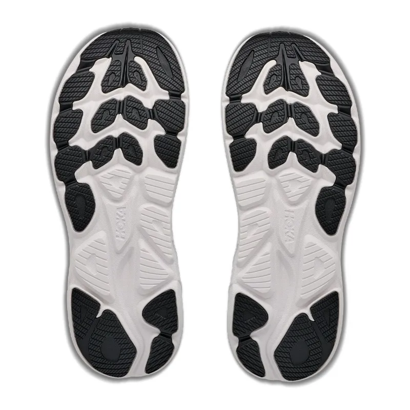 Hoka Clifton 11 Men's Wide Fit Road Running Shoes - Frost Black-1